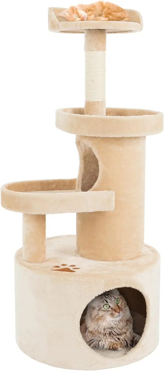 

Tree Condo with Tunnel 4 Tier with Scratching Post, 43", Tan Focv test