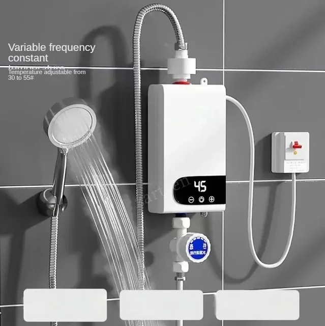 Chauffe-eau instantané 220V5500W, chauffage électrique Portable pour salle de bains, douche d'eau chaude et chauffage de cuisine domestique 1