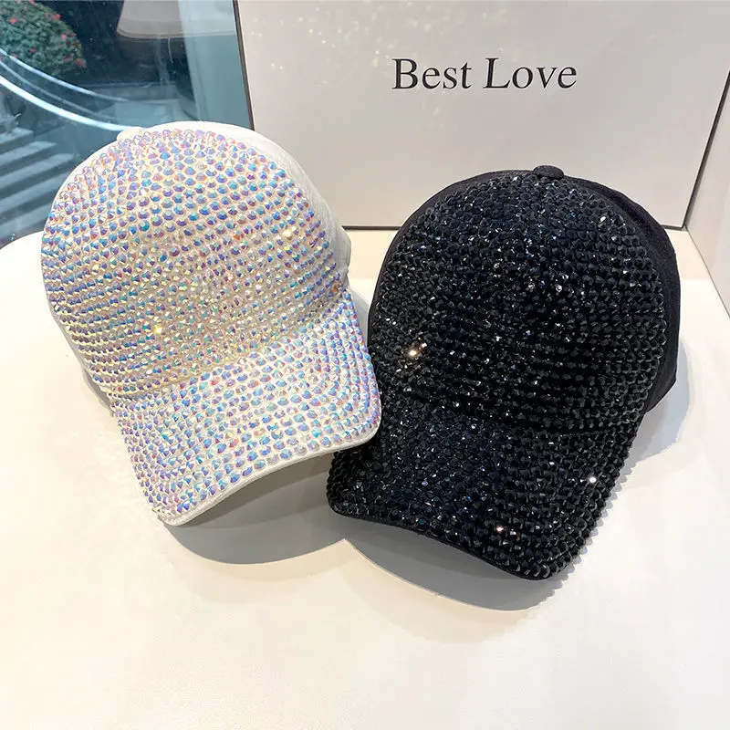 

Rhinestones luxury Bling Diamond Baseball Cap For Women Crystal Decoration Hat Girls Snapback Hip hop hat Gorras Casquette Bones