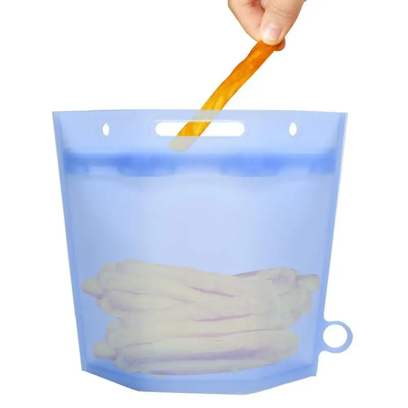Silicone Food Storage Bag Reusable Sandwich Bags Dishwasher Safe BPA Free Reusable Food Storage