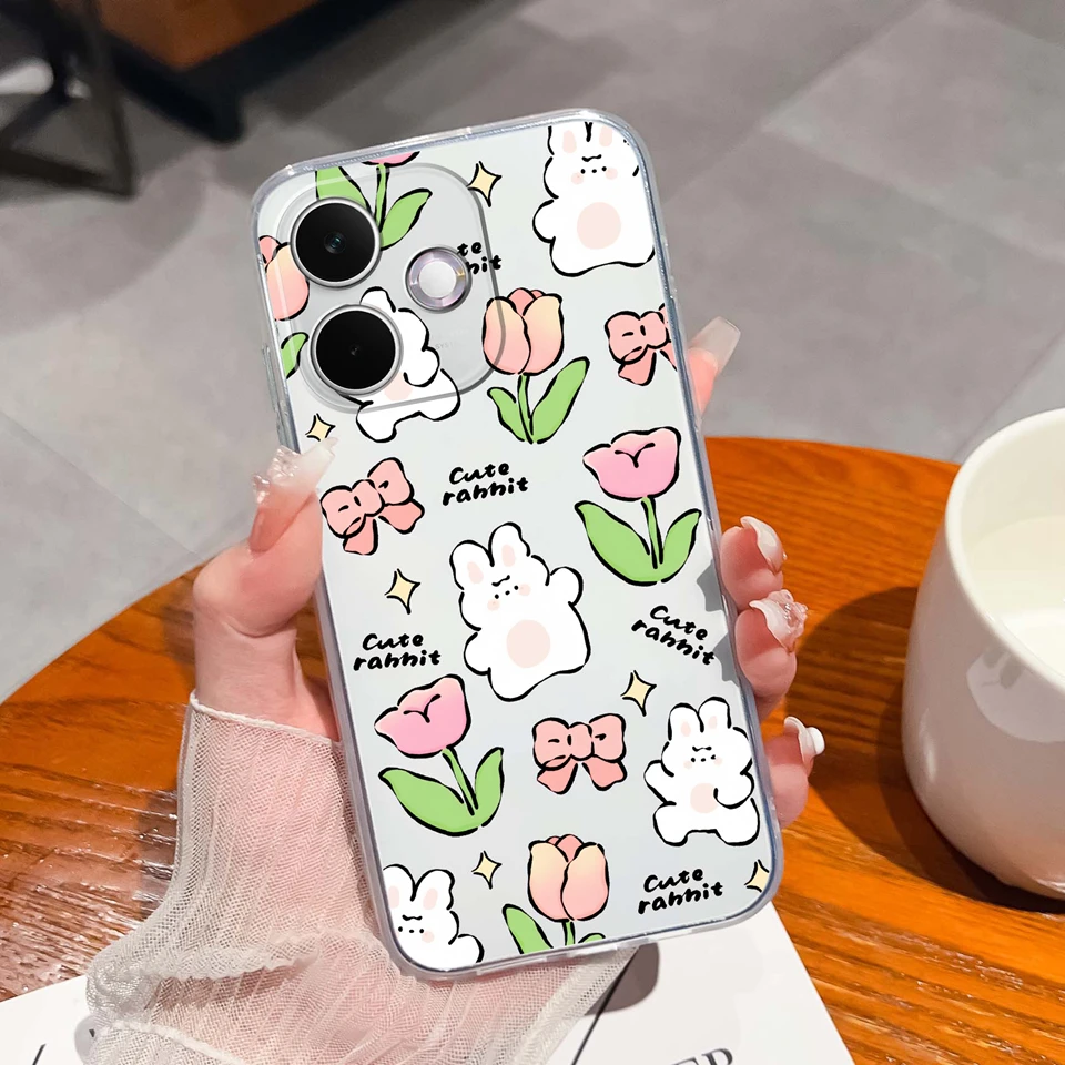 Personalized Clear Case with Butterfly & Cat Design - Antifouling & Anti-Drop Protection