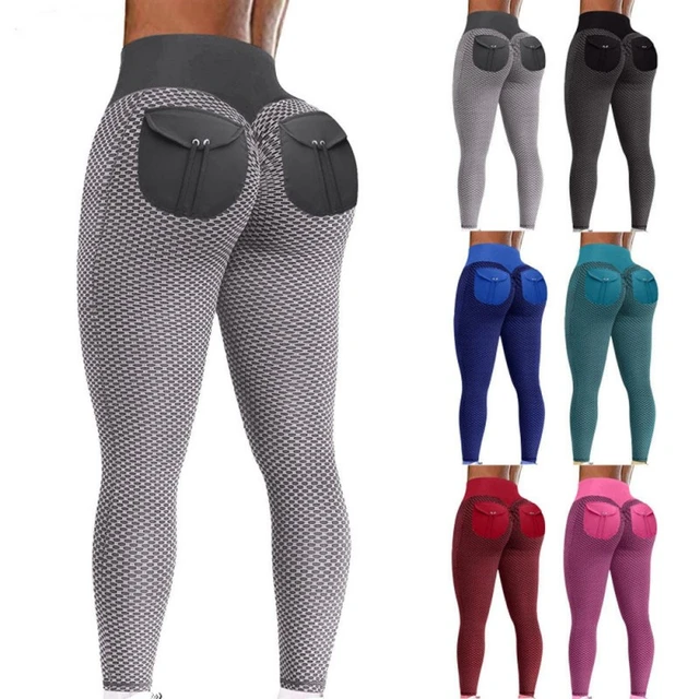 Mallas Push Up transpirables para mujer, pantalones deportivos de Yoga, de  cintura alta, sin costuras, para Fitness, a la moda - AliExpress