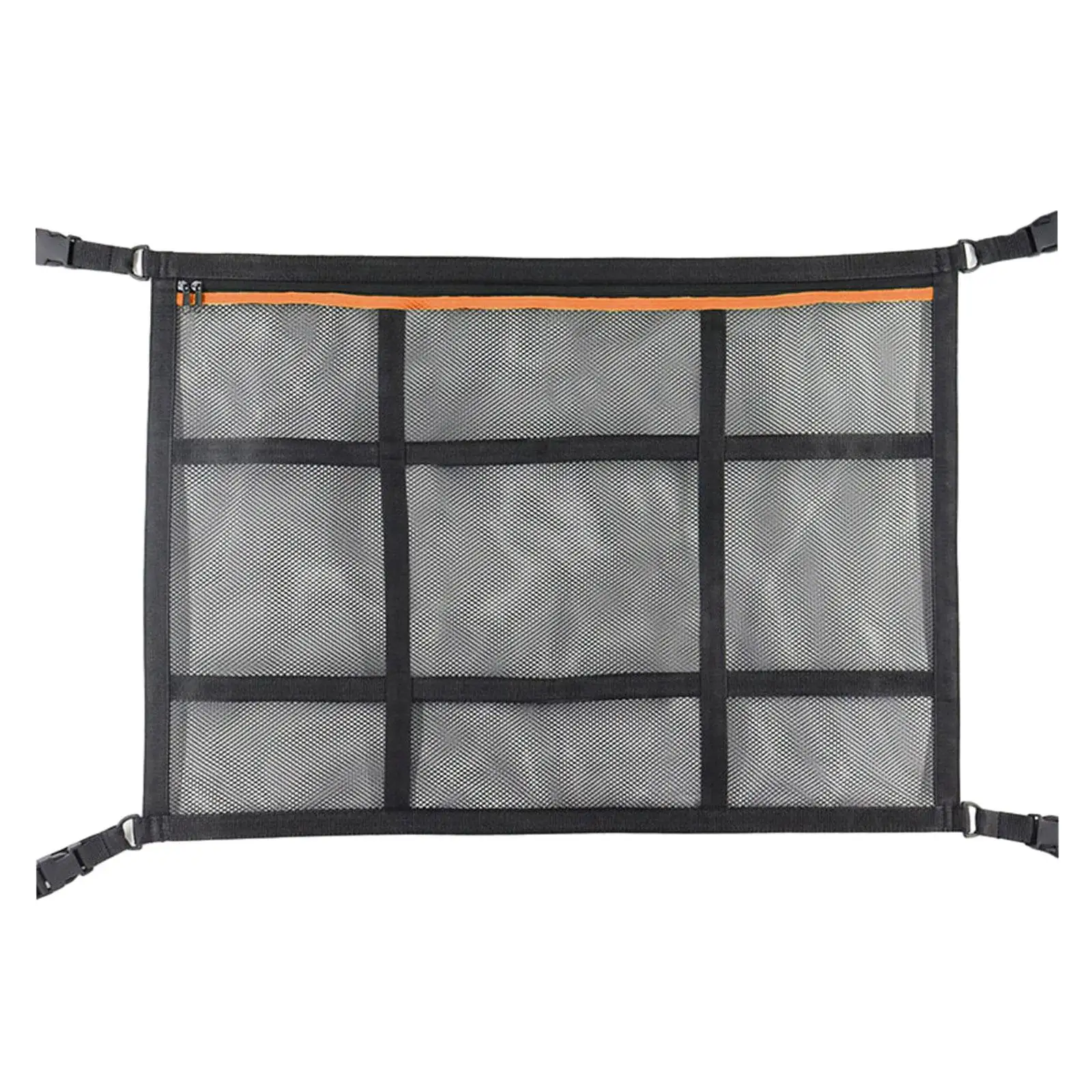 Car Ceiling Cargo Net Pocket Easy Installation Storing Tents Quilts Toys Sundries Droop Less for Travel Long Road Trip SUV