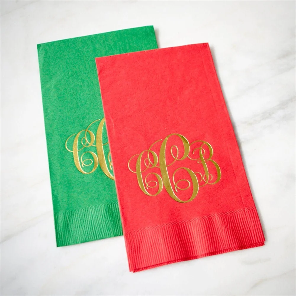 

Monogrammed Guest Towels, Custom Printed Guest Towels, Wedding Logo, Printed Napkins, 3 Ply Napkins, Housewarming Gift, Gifts fo