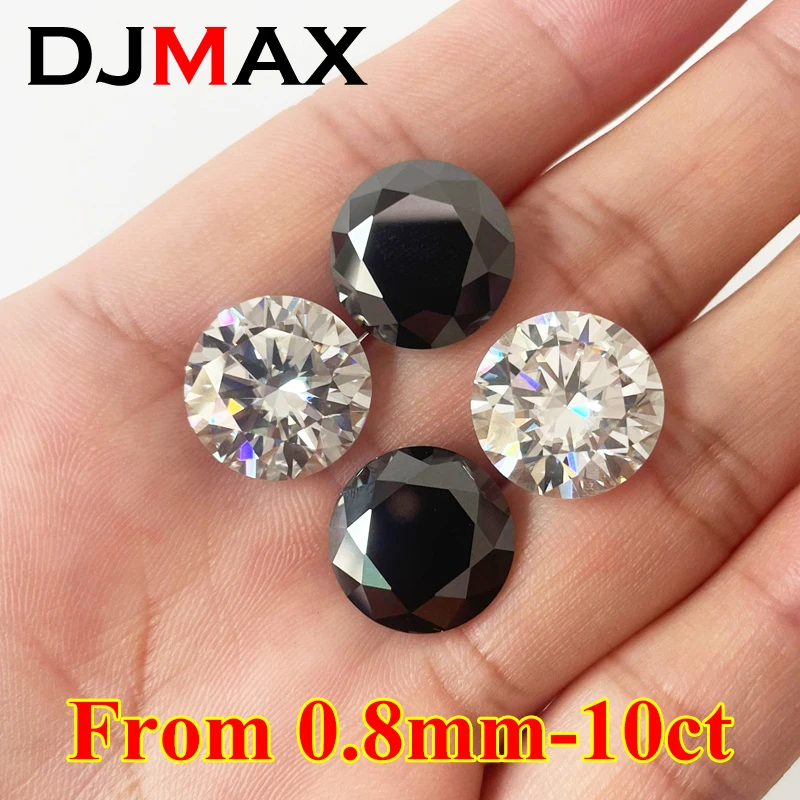 08mm10ctBlackColorMoissaniteWholesale1ctSmallSizeStonesLoose