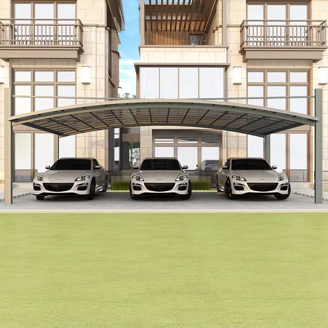 Abri de garage extérieur préfabriqué, abri de voiture, port de voiture, auvent d'entrepôt, bâtiment de jardin, toit en métal rapDuty pour le balcon 3