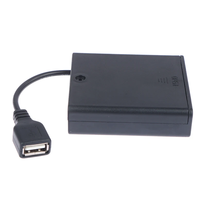 4 X opakowanie na baterie USB do 5V diody na wstążce USB Mini pudełko z pokrywą opakowanie na baterie i przełącznik