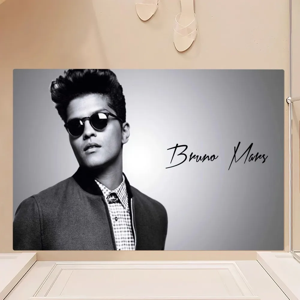 Singer Bruno Mars Doo-Wops & Hooligans Floor Mat Bedroom Kitchen Door Bath House Super Absorbent Foot Non-slip 5