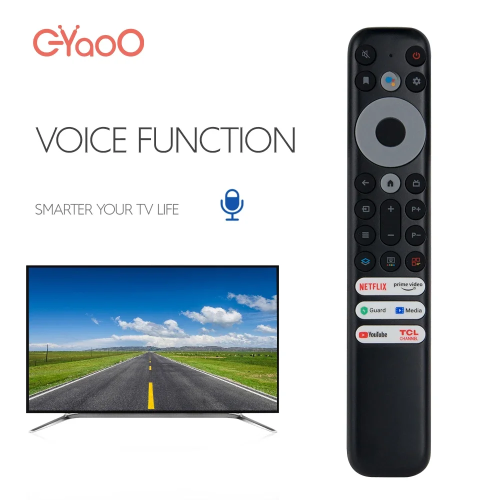 Фото Голосовой пульт дистанционного управления RC902V FMR1 для TCL 8K Qled Smart TV, голосовой пульт дистанционного управления 50P725G 55C728 75C728 X925PRO 65X925 iFFALCON 75H720 №2