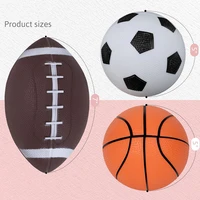 Inflatable Sport Ball Toy with Pump Rugby Football Soccer Ball Basketball for Toddlers Indoor & Outdoor Play Children Teaching 2