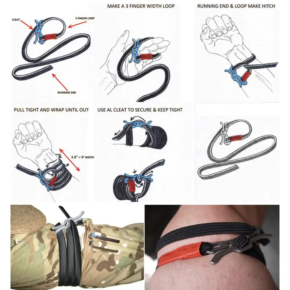 Tourniquet Kit Tactical Tourniquet Outdoor Sports Fast Tourniquet,One-hand Operation Tourniquet Tactical Combat Emergency Tourniquet Outdoor Survival Gear