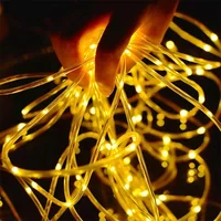 Solar LED String Light Outdoor Waterproof Garden Christmas Decorations 2024 Festoon Lights Wedding Garland Solar Rope Fairy Lamp 2