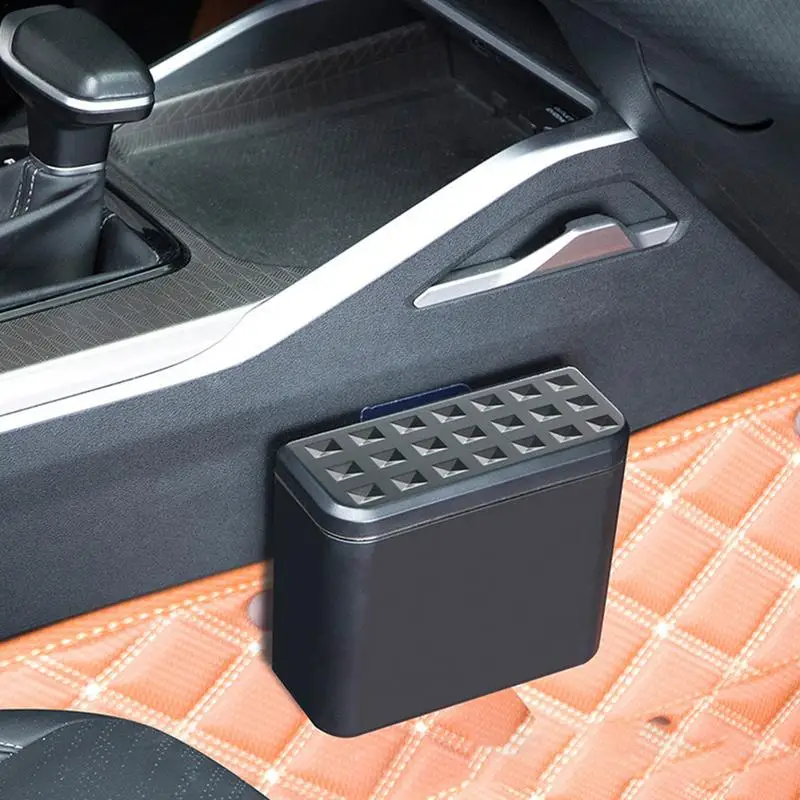 Car Trash Bin Car Organizer Trash Can Leak-Proof Auto Dustbin With Lid Bin For Vehicle Can Interior