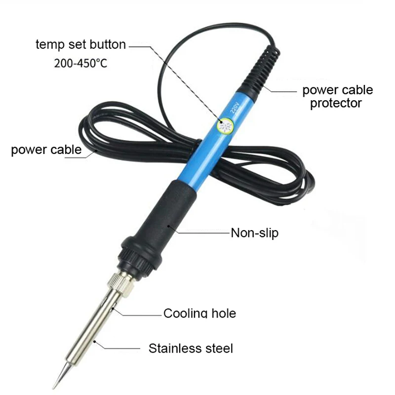60W Adjustable Temperature Electric Soldering Iron Portable Welding Solder Station Heat Pencil, soldering iron,electric soldering iron,soldering iron kit,soldering iron set