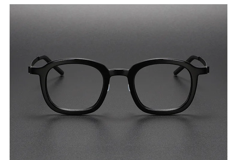 Dänische Marke Quadratische Acetat-Brillenfassung 1050 Herren Damen Titan Ultraleichte Brillen Vintage Grün Transparente Brillengestelle – Detail 18