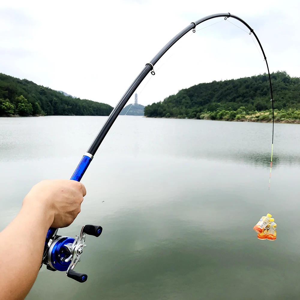 초경질 탄소 바위 낚싯대, 텔레스코픽 낚싯대, 송어 붕어 미끼, 야외 염분 및 민물, 1.5m-3m, 63g-170g