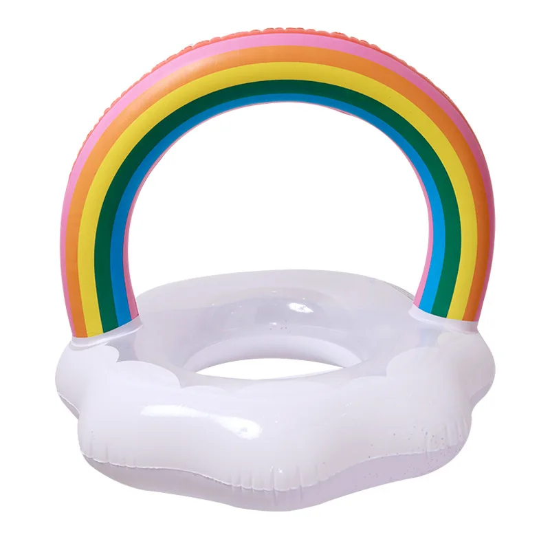 Cloud Rainbow Inflatable Pool Float Swimming Ring For Adult Kids Pool Party Water Toys Swim Circle Air Mattress Boia 90