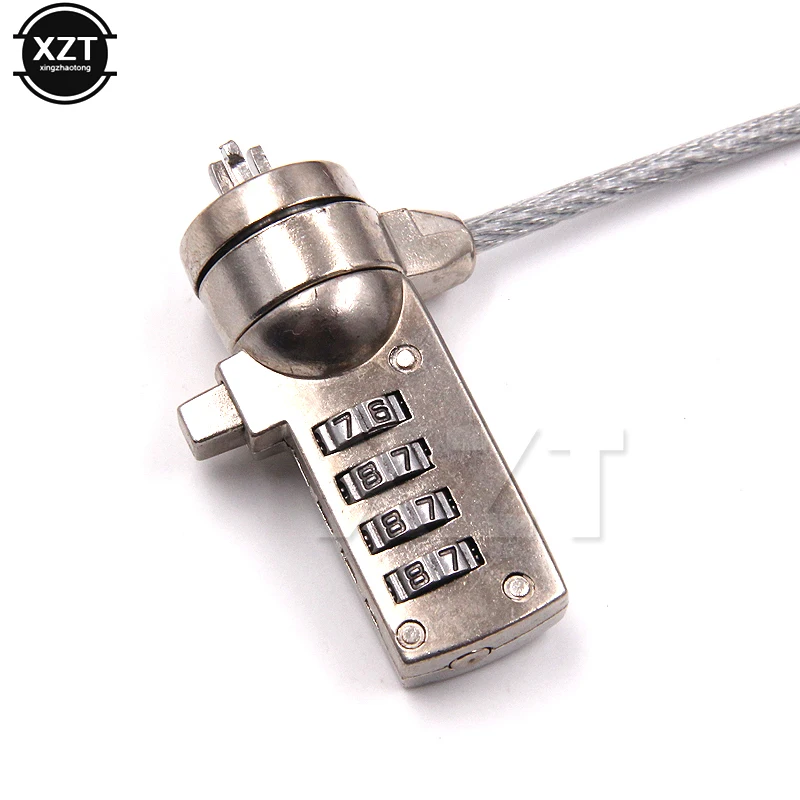 4 Digit Password Security Cable Chain Computer Lock Anti-theft Key Chain for Notebook PC Laptop