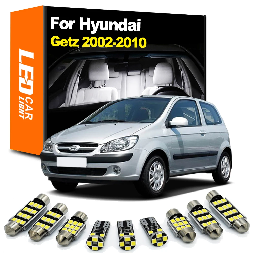 

Zoomsee 10Pcs Interior LED Light Kit For Hyundai Getz 2002-2006 2007 2008 2009 2010 Canbus Car Indoor Dome Reading Trunk Lamp