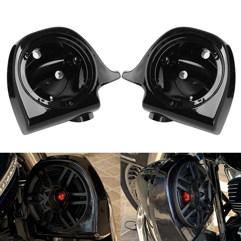 Motorcycle Lower Vented Fairings Speaker Pod Box 6.5" For Harley