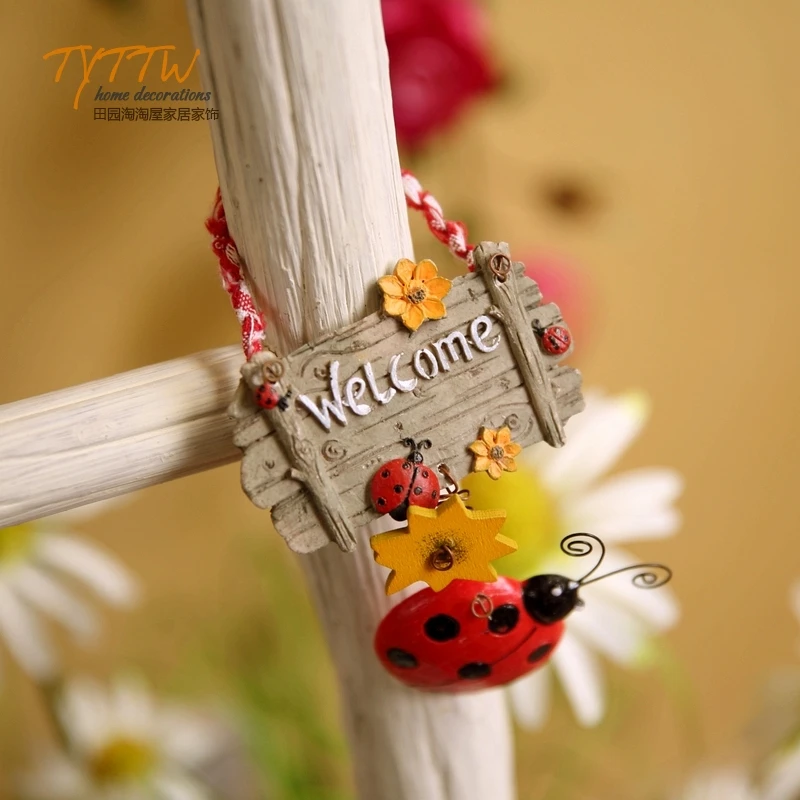 Couronne De Porte Coccinelle – Déco Printemps/été – Artisanale Et Colorée