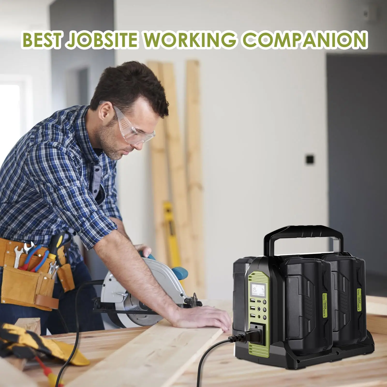 Power Inverter for Ryobi 40V Battery 350W Outdoor Generators Convert DC 40V to A