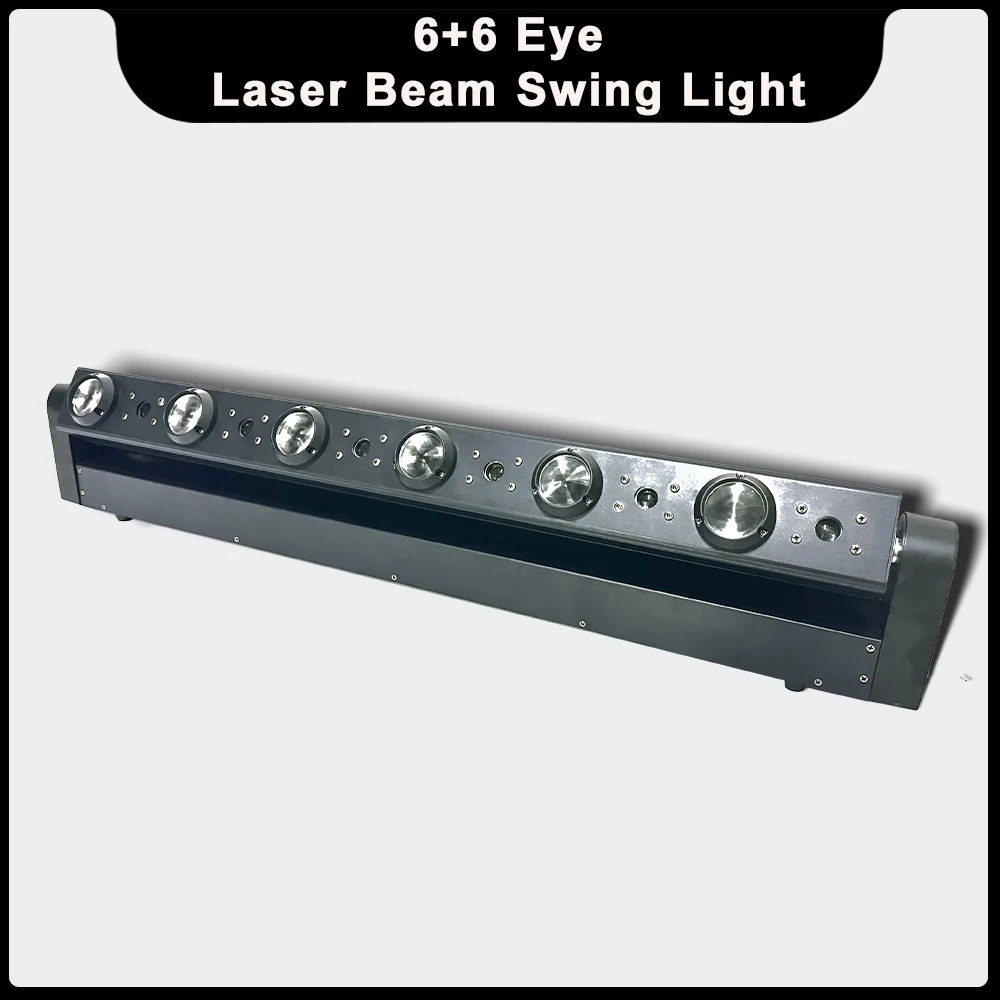 Yuer New Stage 6 Lens Red Laser Bar Scanner Light 6 X10W Rgb Beam Moving Head Laser Array Scanner Bar Disco Laser Animation Light