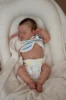 NPK 45CM Newborn Baby Doll Reborn Loulou Asleep Soft Cuddly Body Lifelike 3D Skin with Visible Veins High Quality Handmade Doll 1