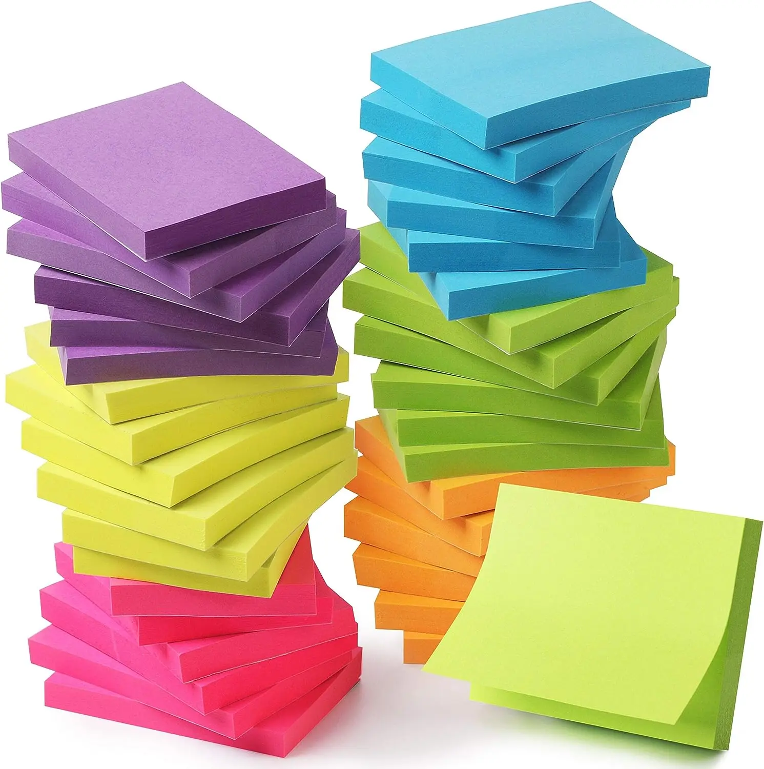 Sticky Notes, 3”x3”, 100 sheets/Pad, Pastel Sticky Notes, Self-Stick Note  Pads, Sticky Pads Colorful Sticky Notes For Office - AliExpress