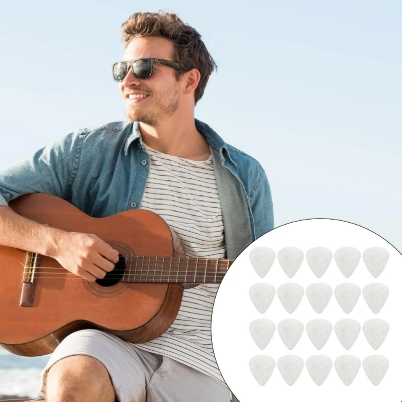 20Pcs Stainless Steel Guitar Pick Plectrums for Electric Guitar Bass Ukulele
