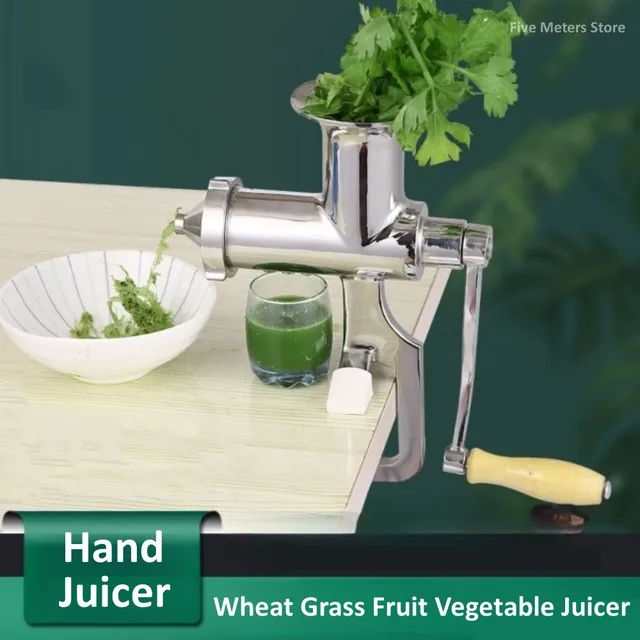 Stainless Steel Hand Juicer Wheat Grass Squeezer Fruit Vegetable Juice Extractor Residual Juice Separation Press Juicer Machine