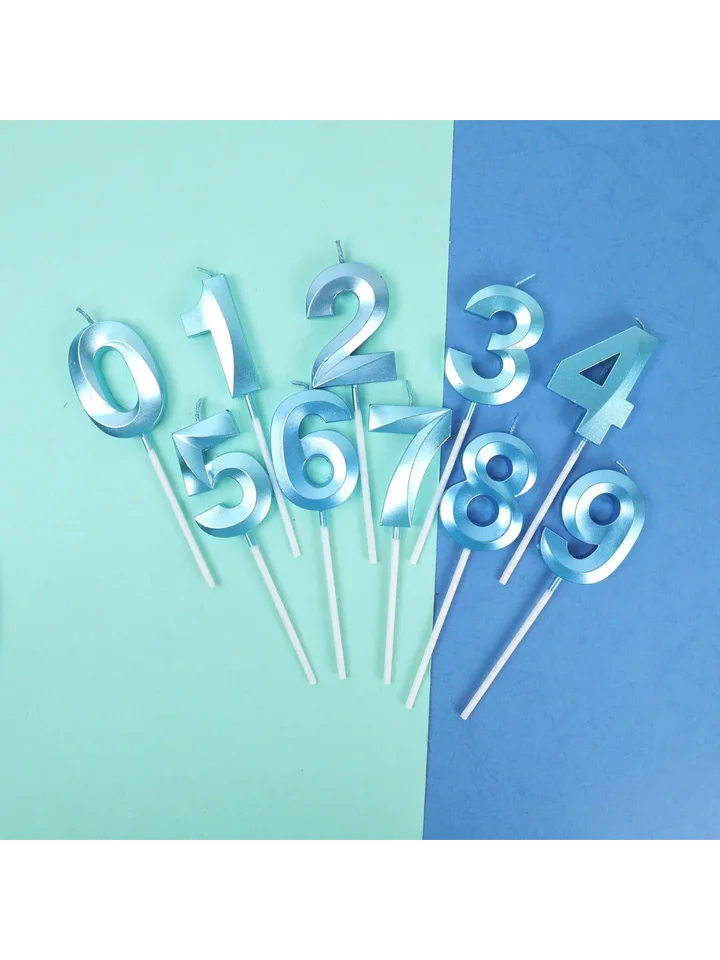 Candele Con Numeri Per Torta Di Compleanno 7,5 Cm – Farfalla Blu Con Paillettes, 2 Pezzi Per Decorazione Cupcake