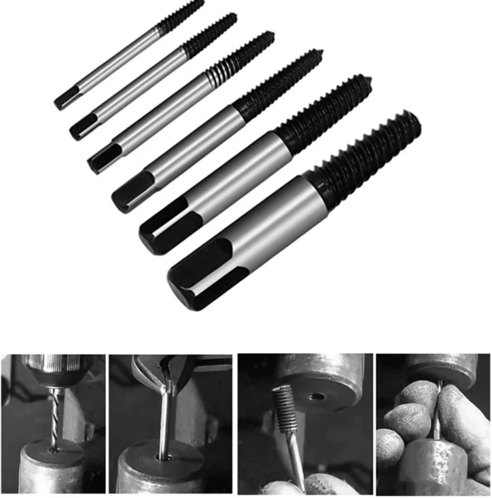 Spiral Screw Extractor Set 5/6PCS for Broken Rusted Nuts Bolt screw extractor set