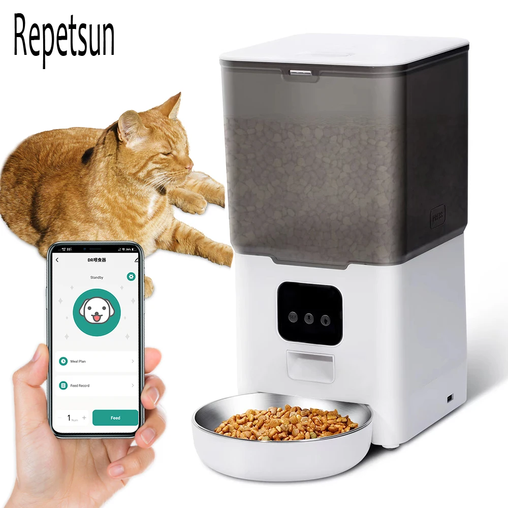 6l Cat Timing Feeder Tuya App Smart Cat Feeder Pet Dog Food Automatic