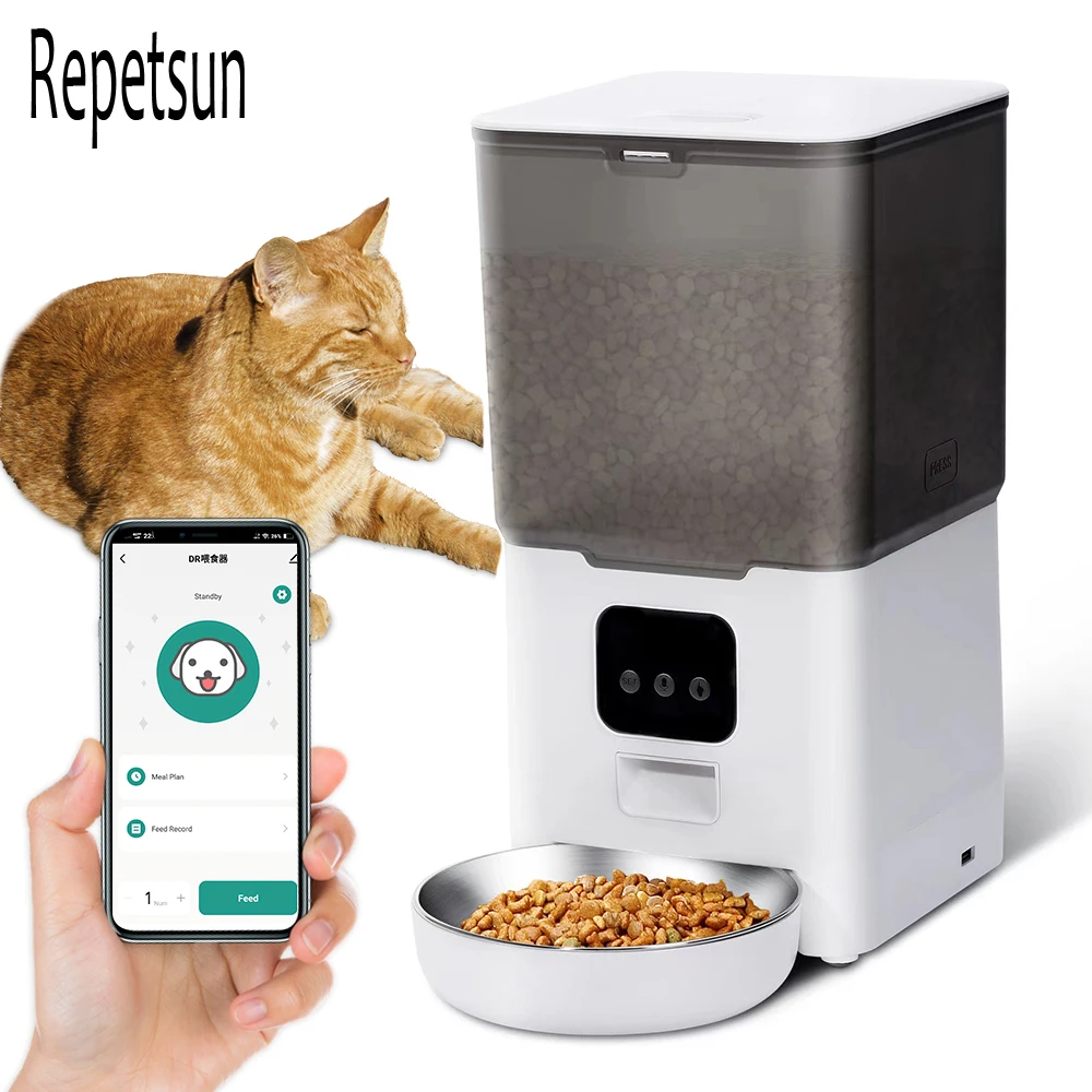 6l Cat Timing Feeder Tuya App Smart Cat Feeder Pet Dog Food Automatic