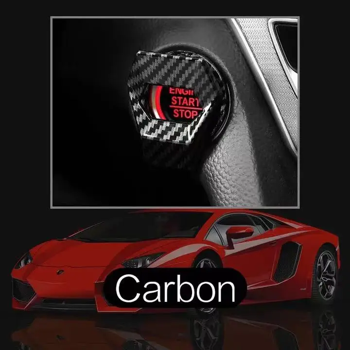 Neuwagen Motor Start Stopp Schalter Knopf Abdeckung dekorative Autozubehör Druckknopf klebrige Abdeckung Auto Innenraum Auto-Styling – Detail 11