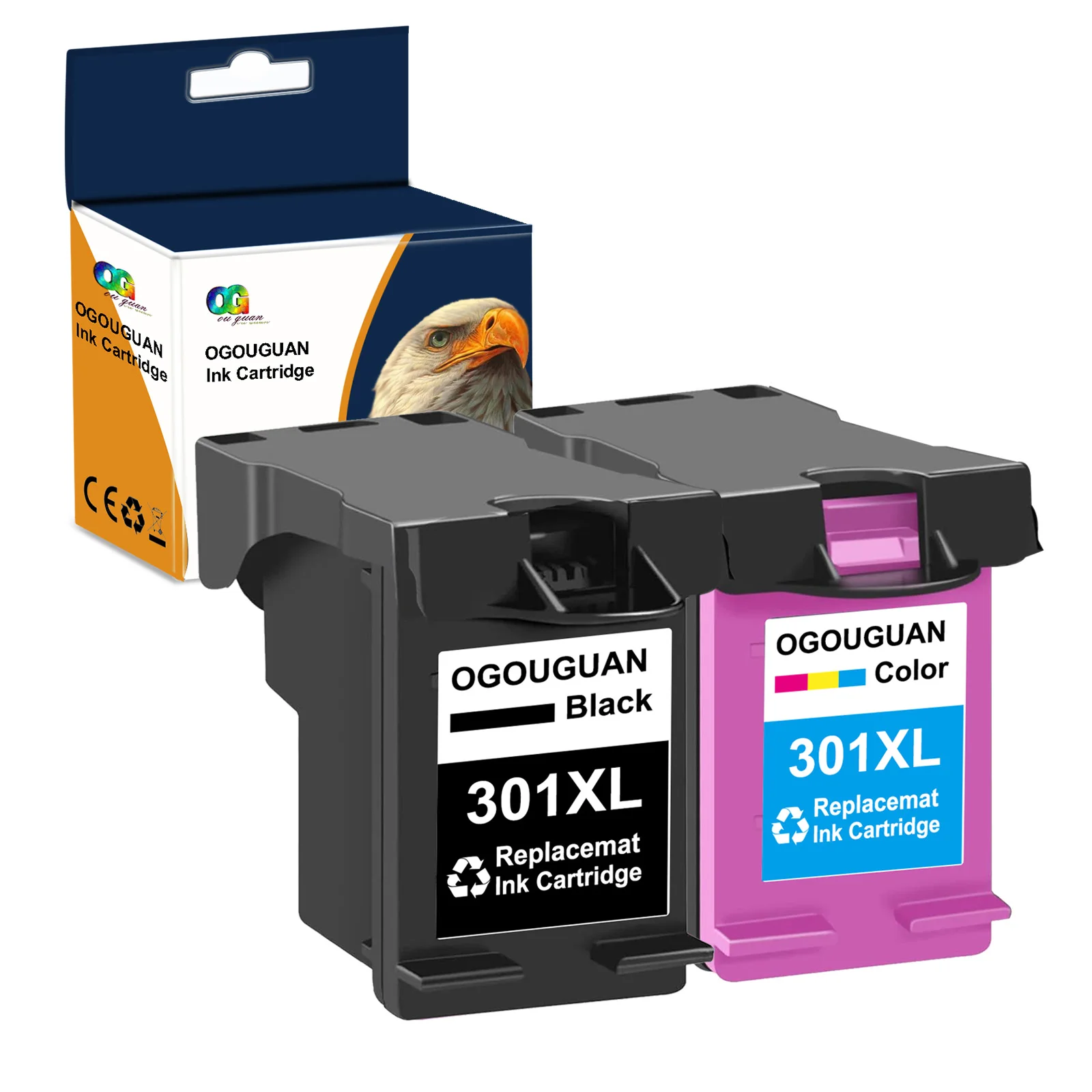 BADA Ink Cartridge Replacement for HP 301 HP301 XL 1000 1010 1050 1050A  2050 4500 4501 4502 4503 4504 4505 4507 4508 Printer