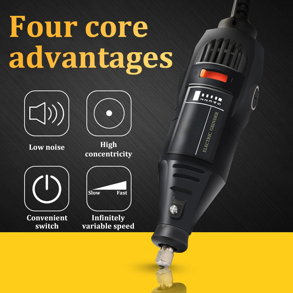 180W Power Electric Mini Drill Grinding Tool Set Rotary Drill Grinder Versatile Cutting Polishing Sanding Machine Bits Tools Kit mini sander grinder