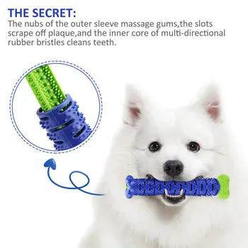 Dog Toys Toothbrush TPR Chew Bite Teeth Cleaning Pet Molar Brushing Stick Dogs Toothbrush Chewing Bite Toy Durable Chewing 4