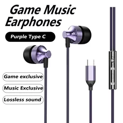 Elite Gaming Wired Headphones with Heavy Bass and Hi - Fi Sound Quality (Purple Type C)