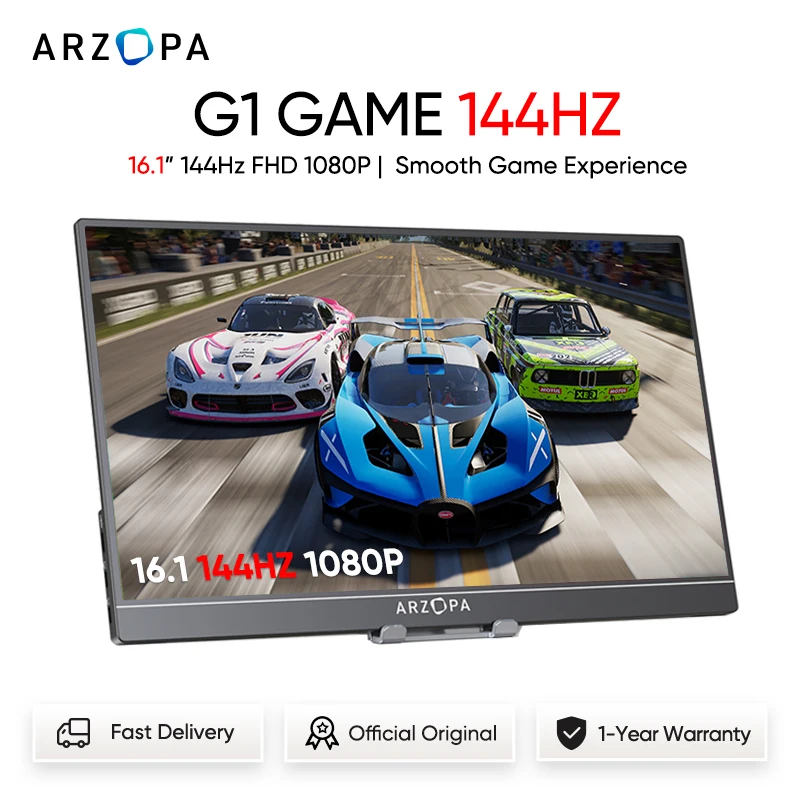 2560parzopa 2k 16'' 16:10 Ips Monitor - 100% Srgb Hdr Gaming Display With  Speakers