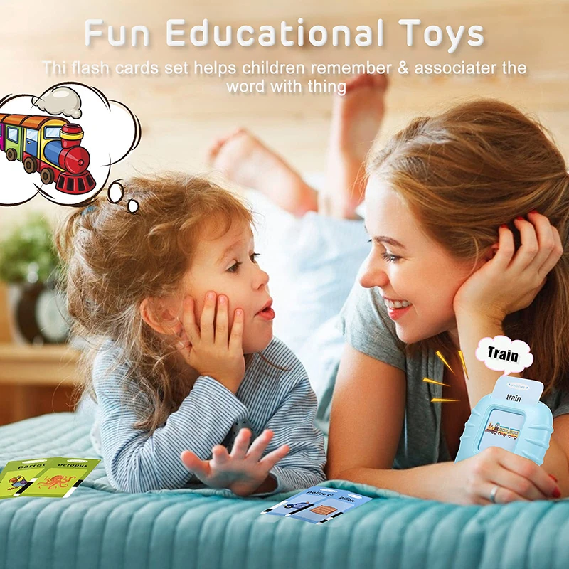 Educational Learning Toy Alphabet Educational Toys Education Toys Sight Words Games Talking Flash Cards Learning English Machine Electronic Book for Kids Interactive Activity Gift