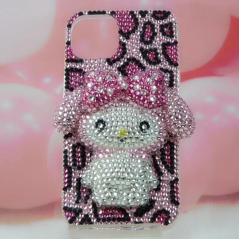 Sanrio Original for iPhone 13 Pro Max iPhone Xs Case 14 plus Rhinestone 15 Cartoon Melody 11 Protective Case XR Female 12