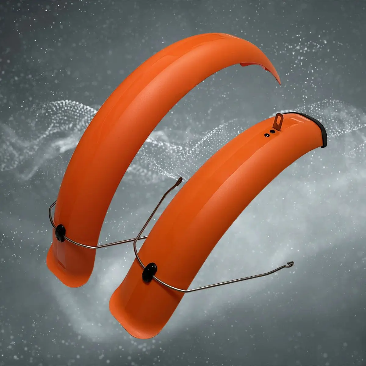 Garde Boue Pour Vélo Jeu De Garde-boue De Vélo 20x4.0quot;Larges Garde-boue Avant Arrière Vtt Tout-terrain Gros Pneus Vélos Ailes Couverture Complète Gros Vélo Garde-boue Plastique ( Color : 1 Set Bla