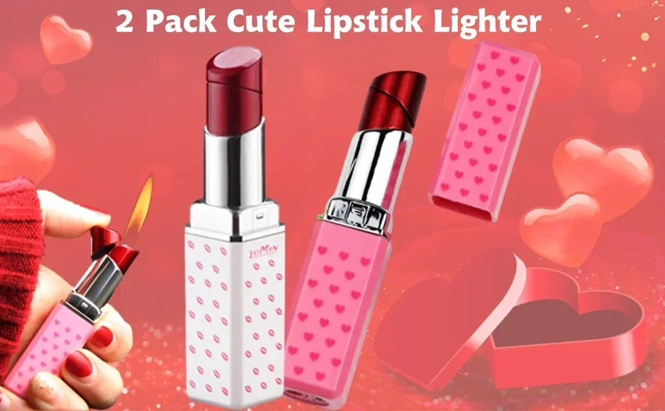 Description Picture 3 of itemWindproof Cute Lipstick Inflatable Lighter Portable Mini Butane Lighter Cigarette Accessories Women's Fashion Gift