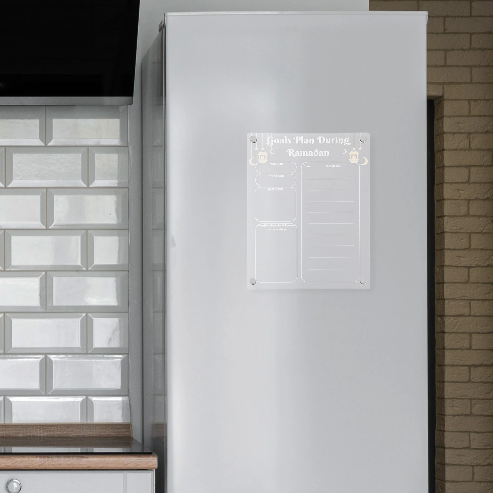 

Acrylic Message Board Fridge Magnetic Dry Erase Writing Boards Home Supply Planning for Wall Refrigerator