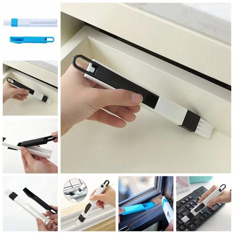 Mini Cleaning Brush Keyboard Cleaner Clean Kitchen Bathroom Window Door with Dustpan Pc Laptop Cleaning Kit Computer Assessories 3
