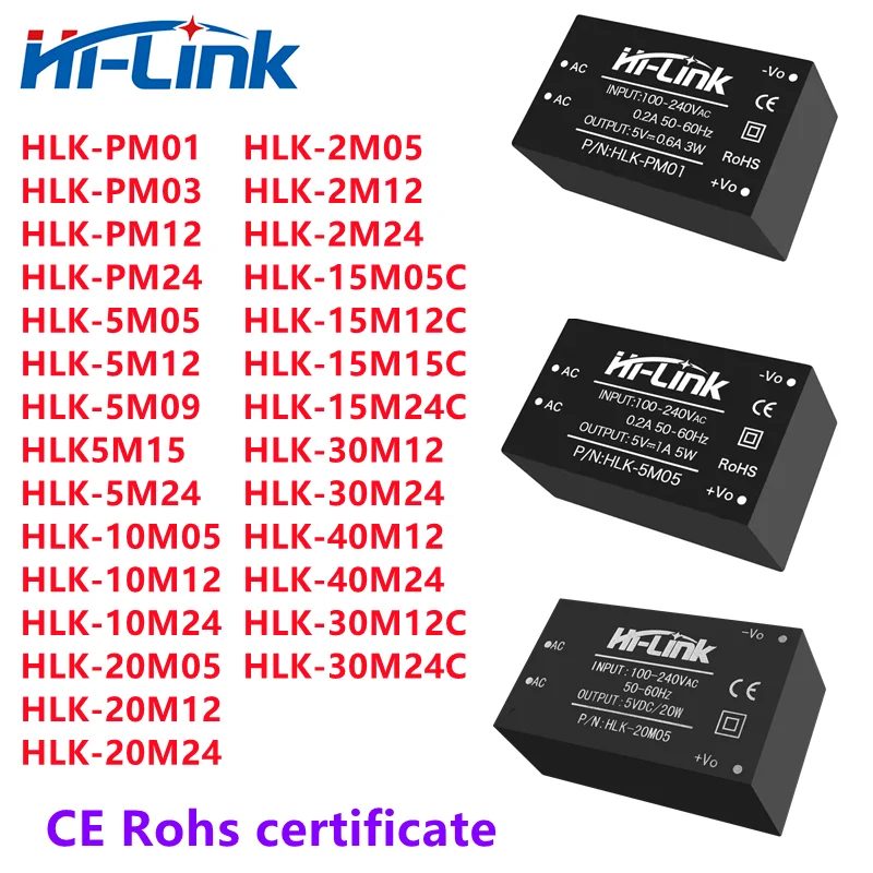 Switching Power Supply 5pcs/lot *Manufacturer HLK-5M05/PM01/10M05/20M05 Hi Link 5W 10W 3W 20W AC-DC Step down switching power supply module