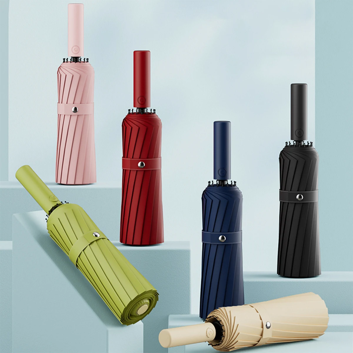 16k Double Bones Large Umbrella Windproof Compact Automatic Umbrella