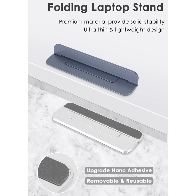 F3MA Laptop Stand Invisible Bracket Mini Portable Heat Reduction Cooling Base Tablet Holder For Notebook 13-17inch